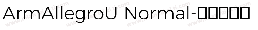 ArmAllegroU Normal字体转换